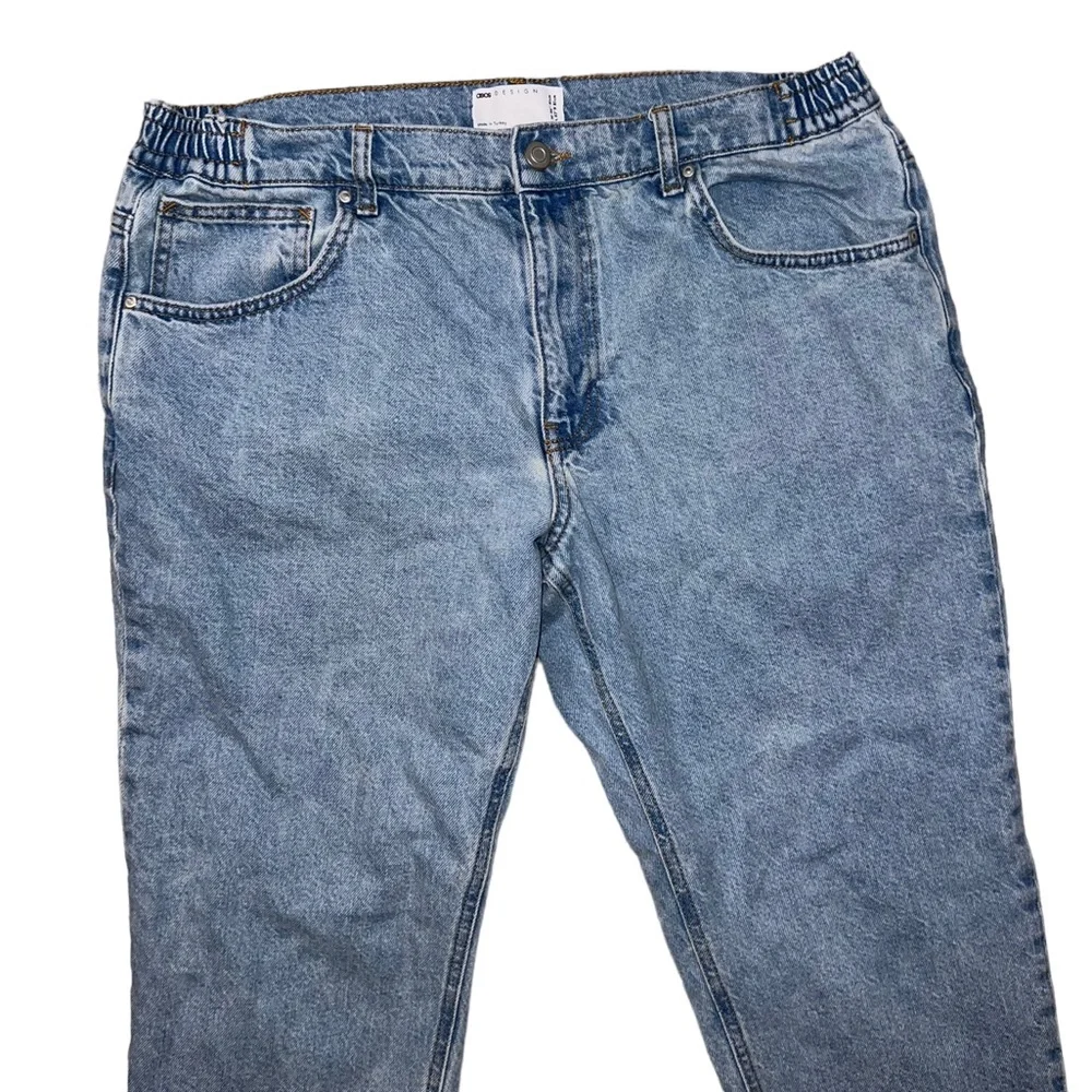 Asos Straight Leg Light Wash Jeans Men’s Size 36X32 - Picture 3 of 6